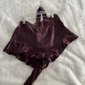 BB Dakota satin shorts, size small.